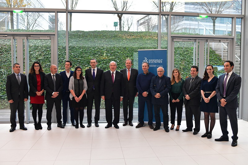 Президент Армен Саргсян посетил известную французскую компанию «Dassault systemes»