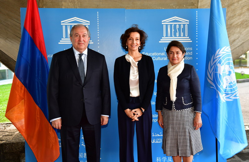 Президент Саргсян и глава ЮНЕСКО Одри Азула обсудили возможность участия организации в восстановлении культурного наследия Гюмри