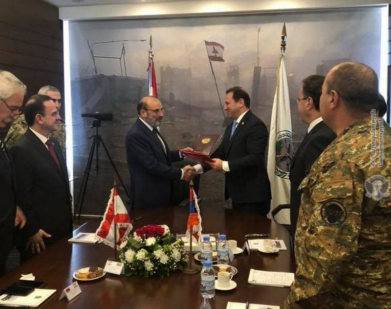 Давид Тоноян и Якуб Сарраф подписали армяно-ливанское Соглашение о военном сотрудничестве