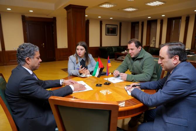 Давид Тоноян и посол ОАЭ в Армении обсудили возможности военного сотрудничества двух стран