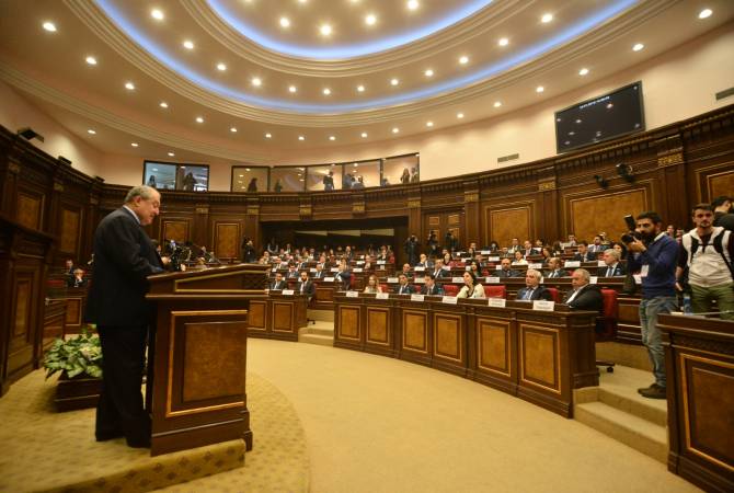 Первое заседание нового парламента: президент Саргсян выступил перед депутатами