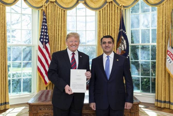 Посол Армении в США Варужан Нерсисян вручил верительные грамоты Дональду Трампу