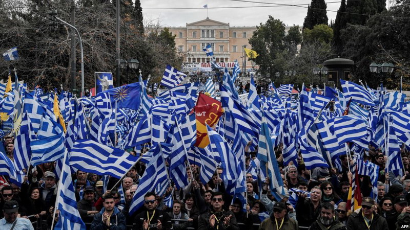 В Греции прошли многотысячные акции протеста против соглашения с Македонией