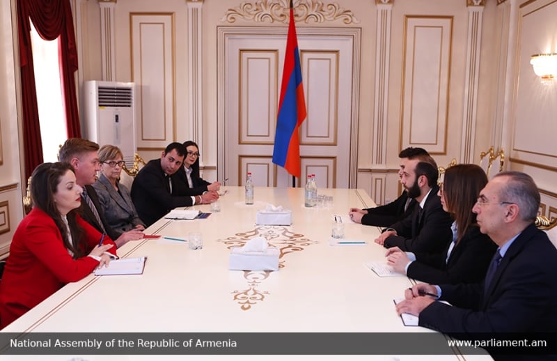 Арарат Мирзоян принял представителей армянских офисов американских организаций NDI и IRI