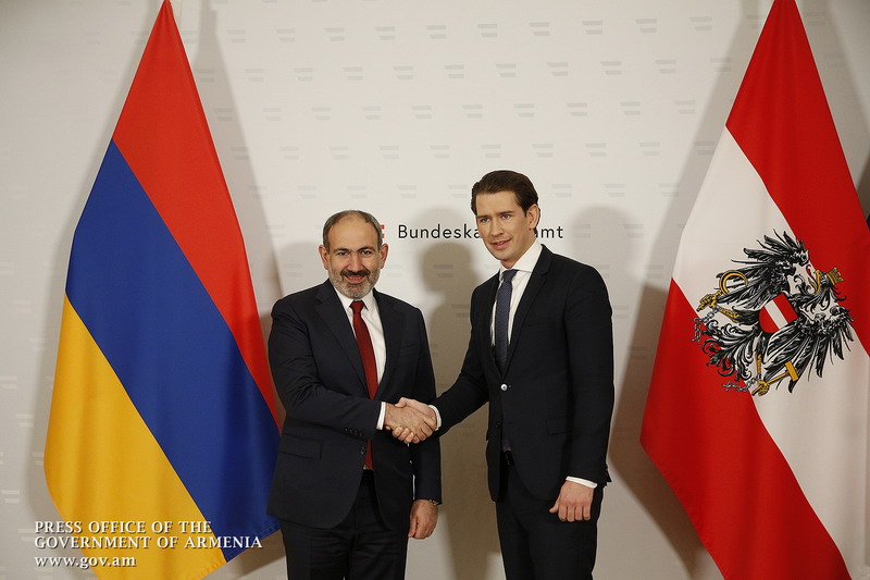 Никол Пашинян и Себастьян Курц обсудили перспективы развития армяно-австрийских отношений