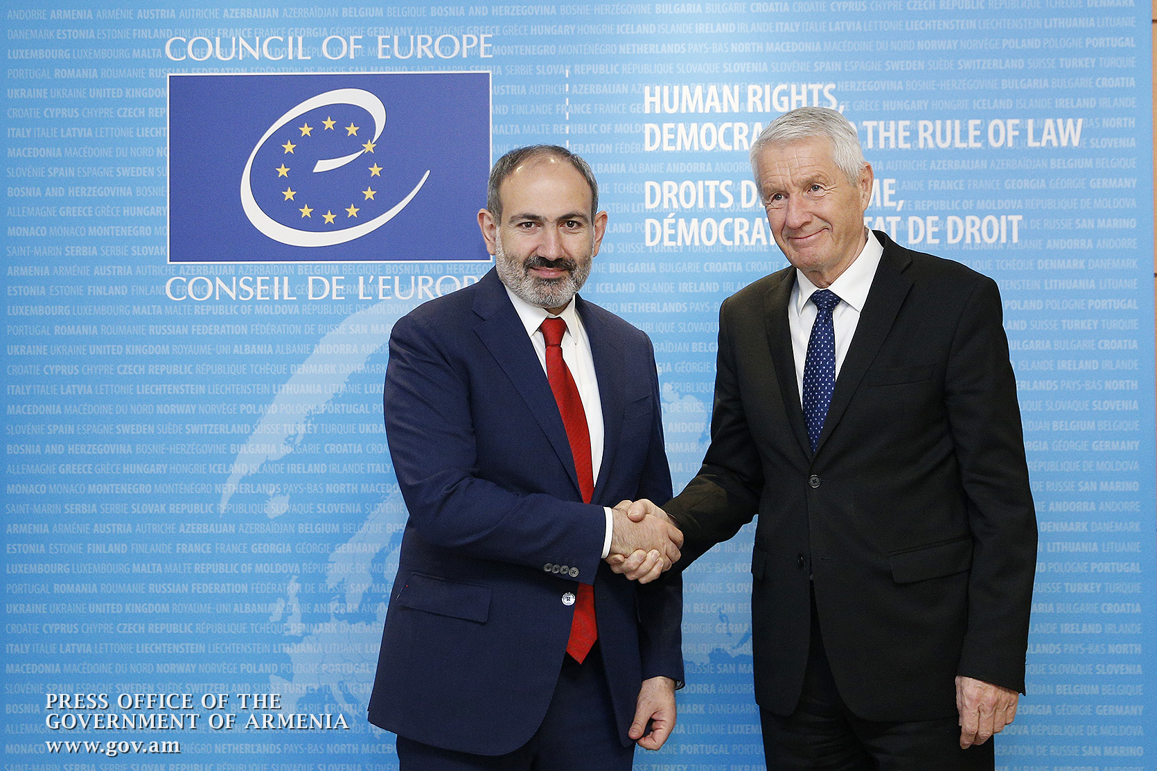 Совет Европы продолжает поддерживать Армению на пути демократического развития: Турбьёрн Ягланд — Николу Пашиняну