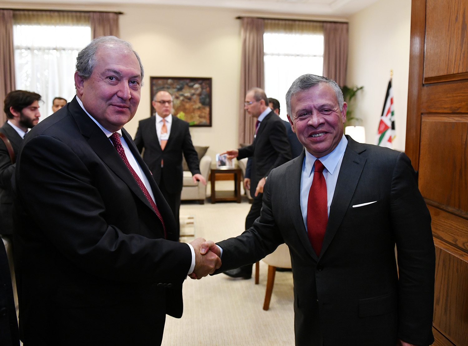 Президент Саргсян встретился с королем Иордании Абдаллой Вторым: видео