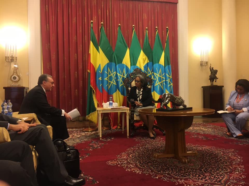 Глава МИД Армении встретился с президентом Эфиопии Сахле-Ворк Зевде