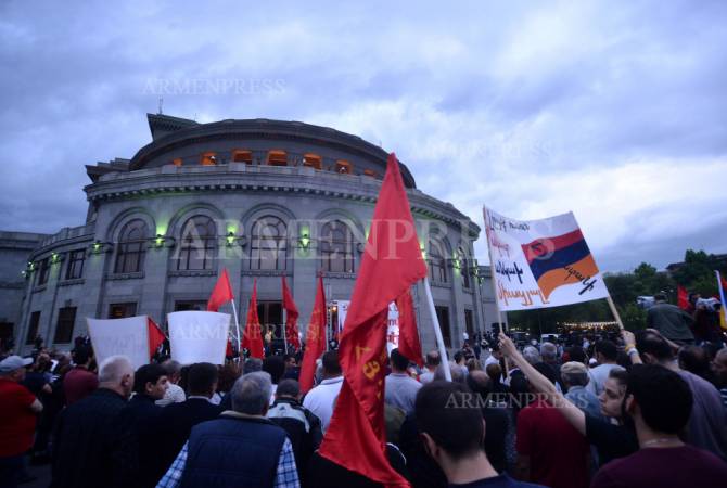 Дашнакцутюн провел митинг на Площади Свободы в Ереване