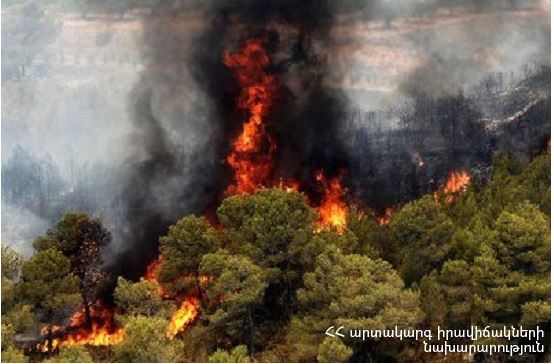 МЧС: по всей территории Армении пожары достигли беспрецедентных масштабов