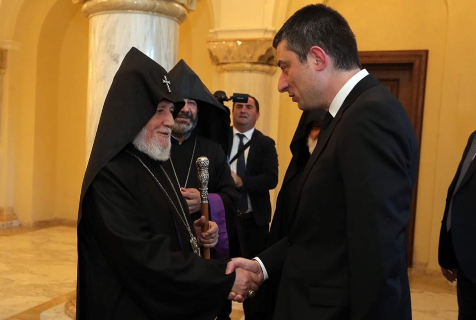 Католикос Всех Армян принял премьер-министра Грузии в Святом Эчмиадзине