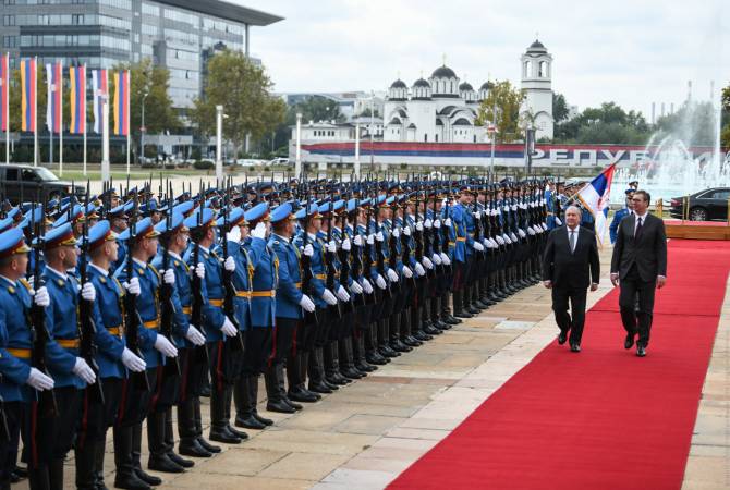 Президент Армен Саргсян прибыл в Сербию с официальным визитом