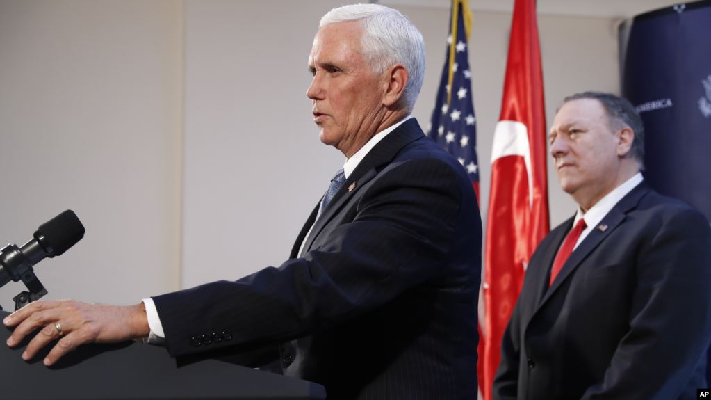 Вице-президент США в Анкаре: Турция прекращает огонь на севере Сирии на 5 суток