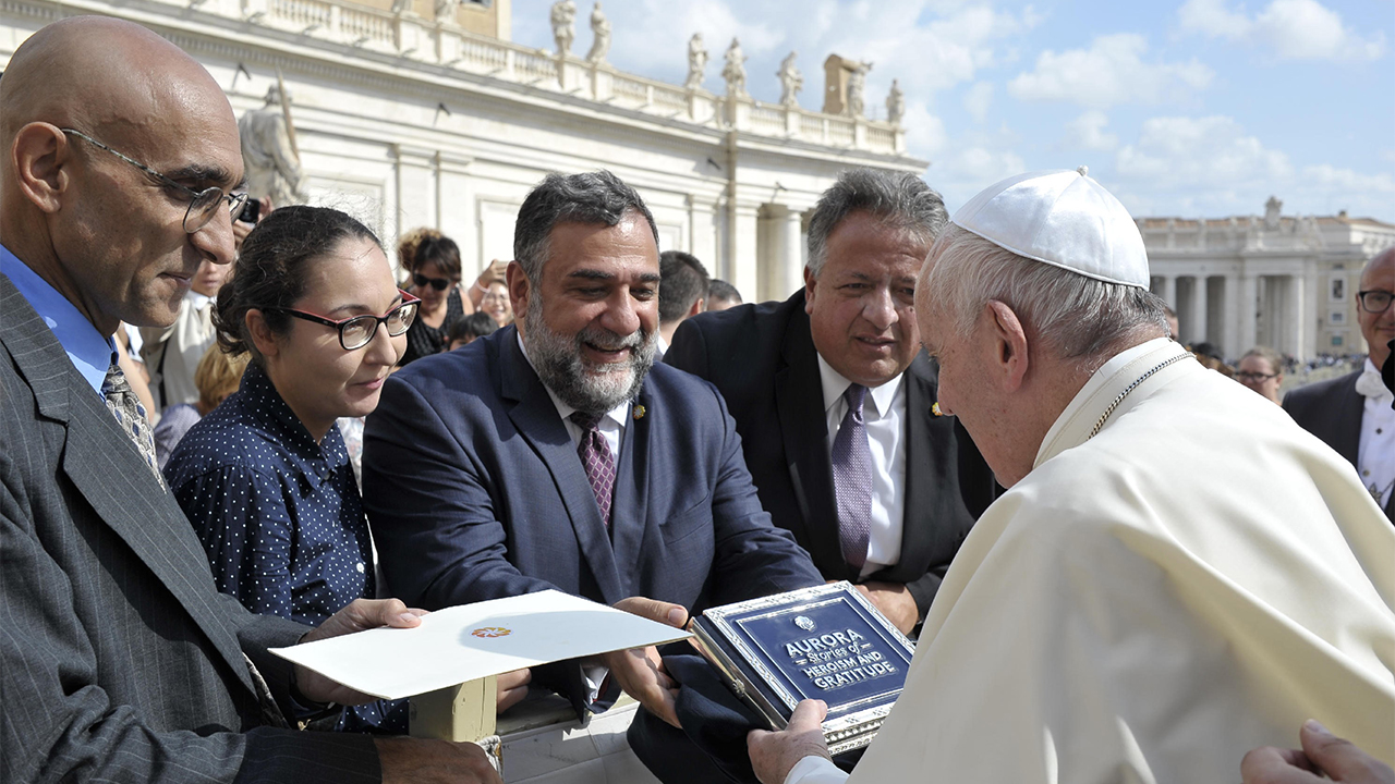 Гуманитарная инициатива «Аврора» была удостоена особого благословения Папы Франциска в преддверии первого Форума «Аврора», который пройдет в этом месяце