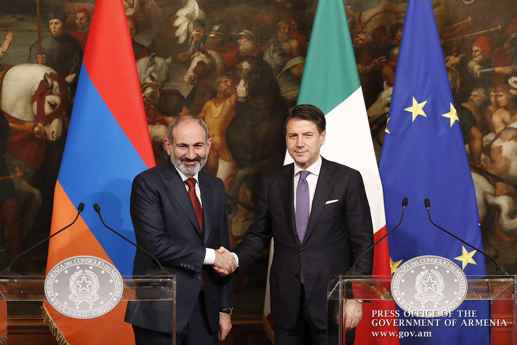 Мы провели содержательные и эффективные переговоры с премьер-министром Италии: Никол Пашинян