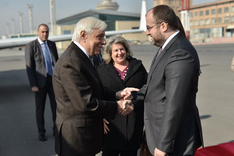 Президент Греции Прокопис Павлопулос прибыл в Армению с официальным визитом