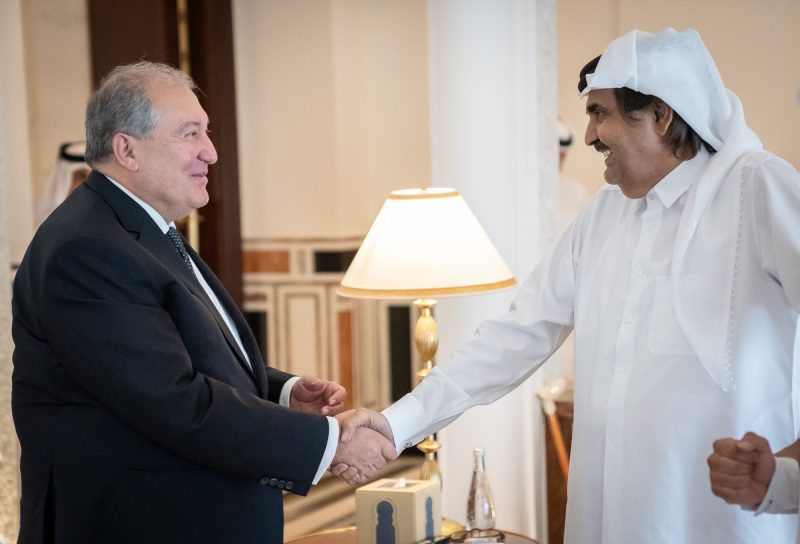 Президент Саргсян встретился с Отцом Эмиром Катара Хамадом бин Халифой Аль Тани