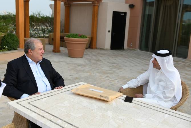 Президент Саргсян обсудил с главой Qatar Airways перспективы расширения сотрудничества