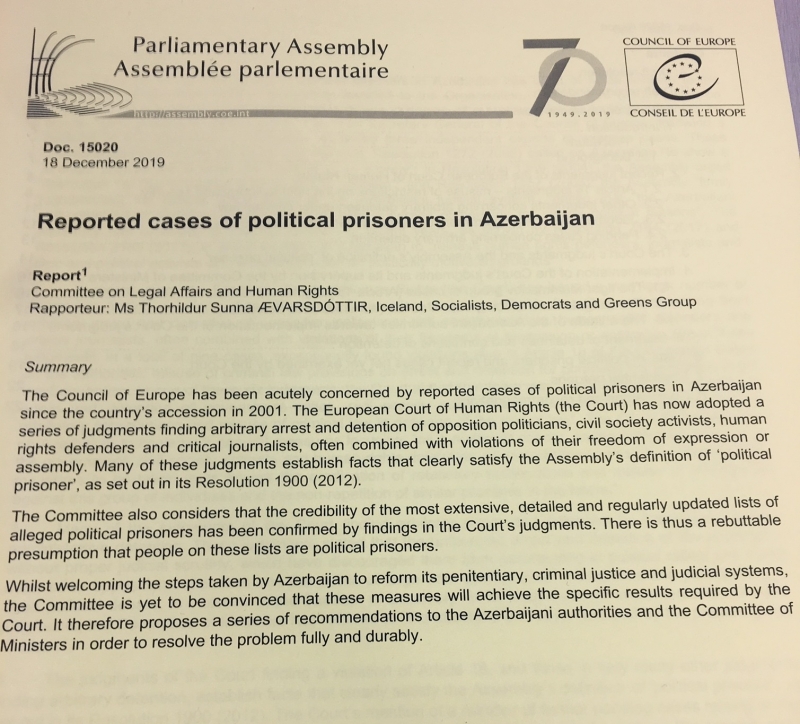 Режим Алиева — под огнем критики: ПАСЕ принял резолюцию о политзаключенных в Азербайджане