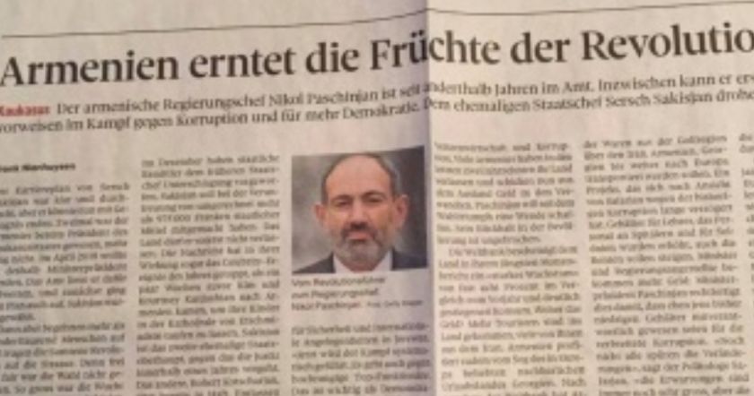 Тыл Пашиняна непробиваем благодаря доверию народа: статья в швейцарской «Berner Zeitung»