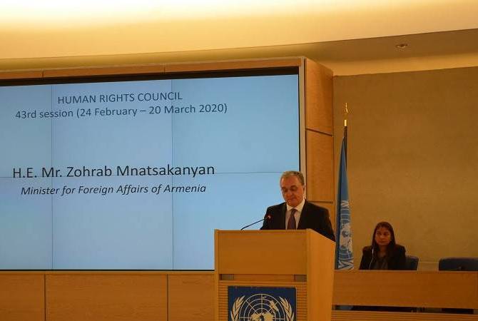 Безопасность и статус Арцаха — приоритеты: глава МИД Армении на сессии Совета ООН по правам человека