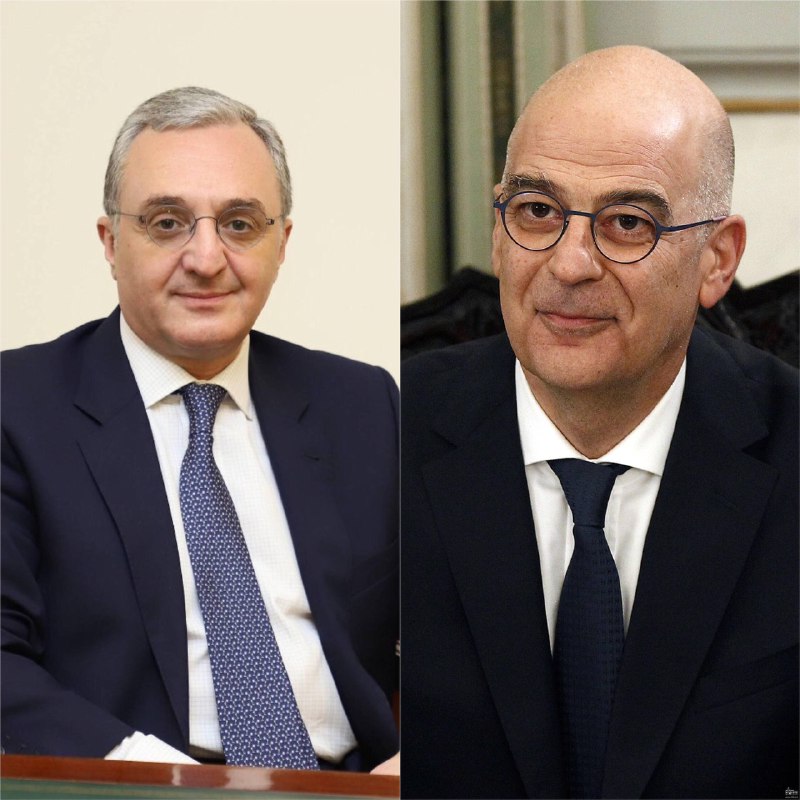 Зограб Мнацаканян и Никос Дендиас обсудили подготовку к ереванскому саммиту в формате Армения-Кипр-Греция
