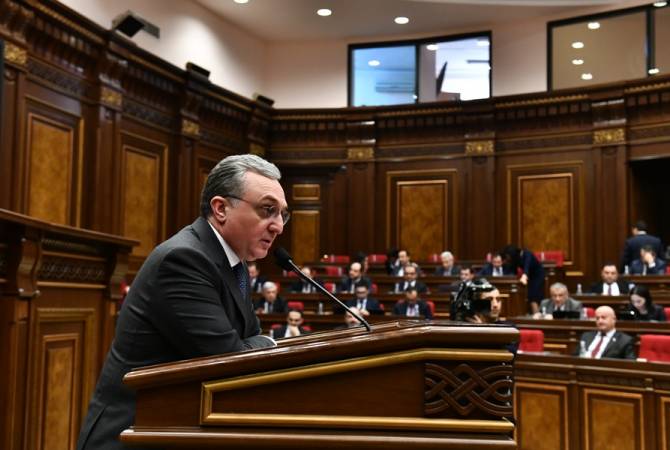 Зограб Мнацаканян в парламенте: Турция не может играть какую-либо роль в процессе мирного урегулирования Нагорно-Карабахского конфликта