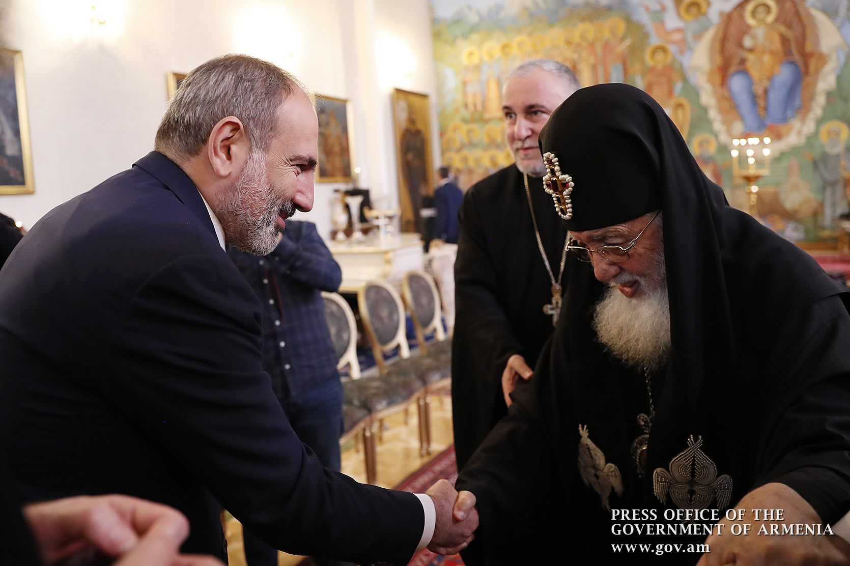 Никол Пашинян встретился с Католикосом-Патриархом Всея Грузии Илией Вторым: видео