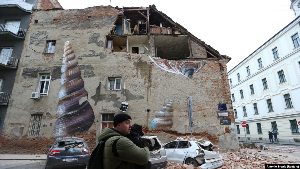 Землетрясение в Хорватии: разрушения в Загребе, есть пострадавшие