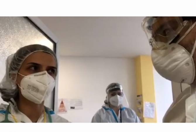 Никол Пашинян и Арсен Торосян посетили инфекционную больницу “Норк”: видео