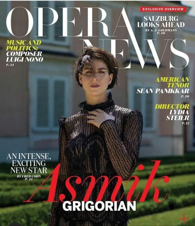 Армянская оперная певица – на обложке знаменитого журнала OperaNews