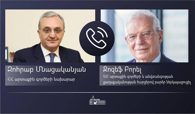 Новый глава МИД Азербайджана присоединился к телефонному разговору Зограба Мнацаканяна с Жозепом Боррелем