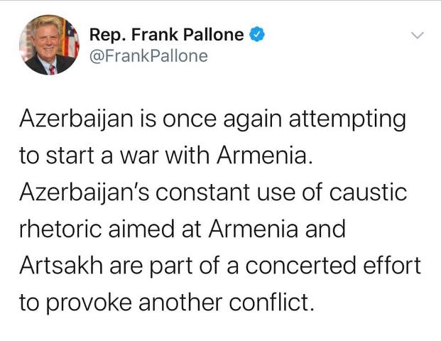 Сенатор Эдвард Маркин и сопредседатель Группы по вопросам Армении Конгресса США осуждает провокационные действия Азербайджана