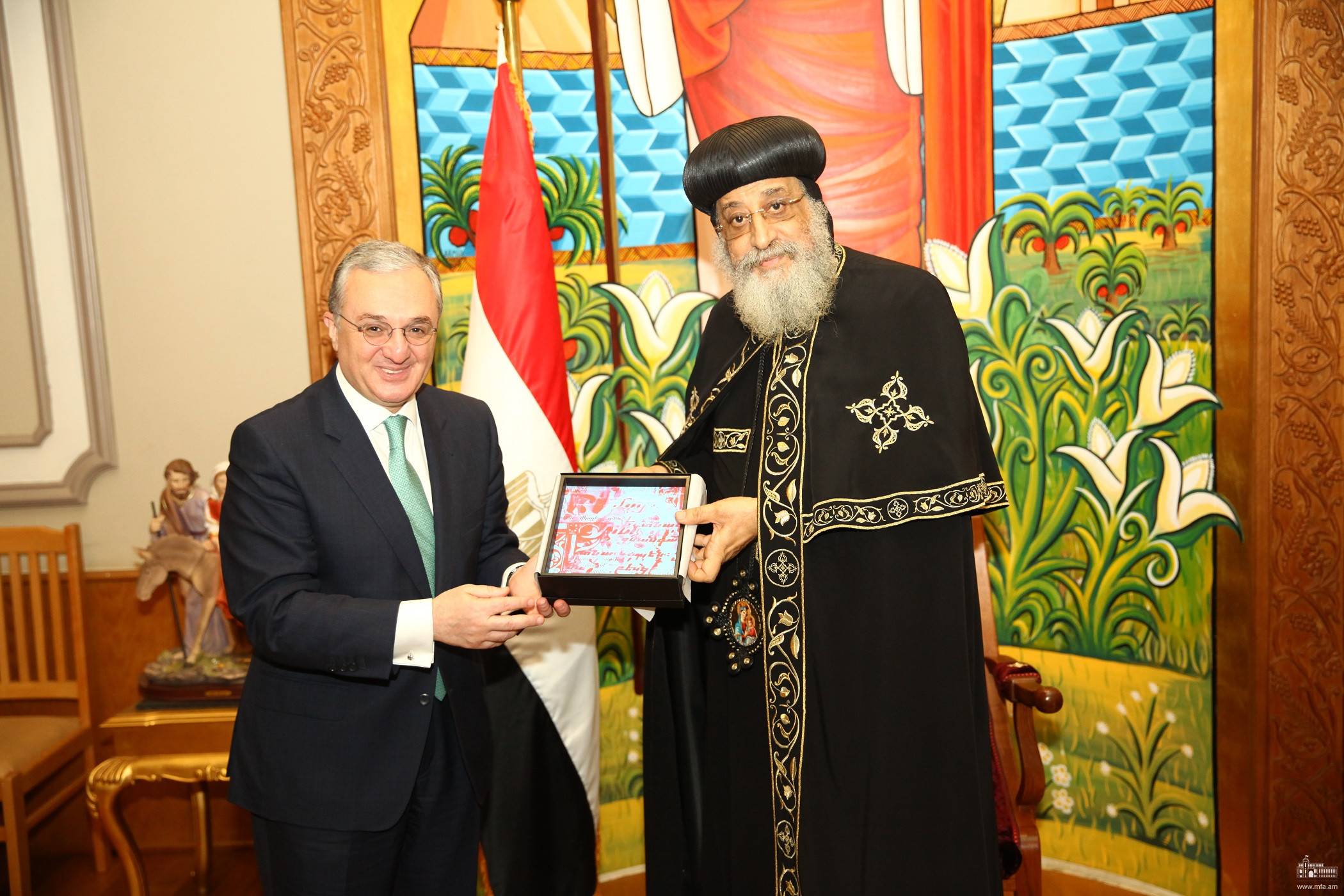 Зограб Мнацаканян в Каире встретился с лидером Коптской православной церкви