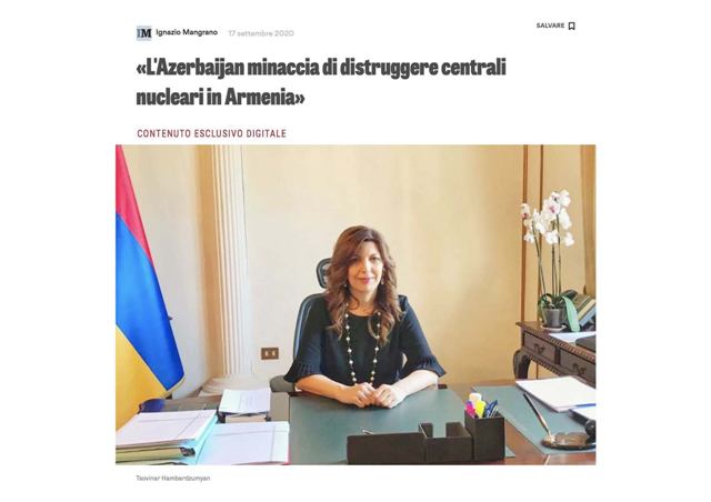 Деструктивная роль Турции в Карабахском конфликте – лишь часть ее сегодняшней неоосманской политики: Посол РА в Италии