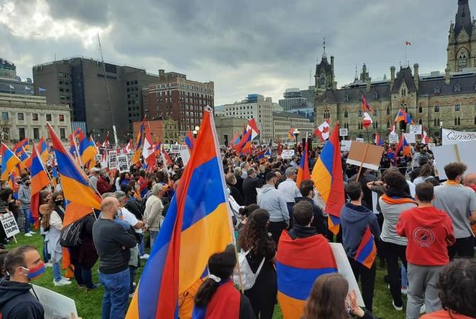 Канадские армяне провели мощные акции протеста: «Признать независимость Арцаха!»
