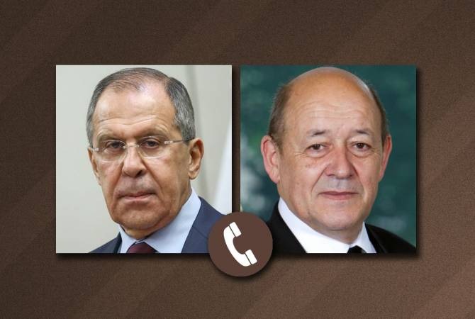 Главы МИД России и Франции обсудили ситуацию в Нагорном Карабахе