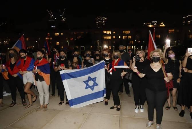 Армянская община провела в Тель-Авиве акцию против продажи Израилем оружия Азербайджану