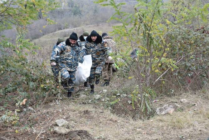 На участке Физули и Джабраила обнаружены останки еще 41 военнослужащего: ГСЧС Арцаха