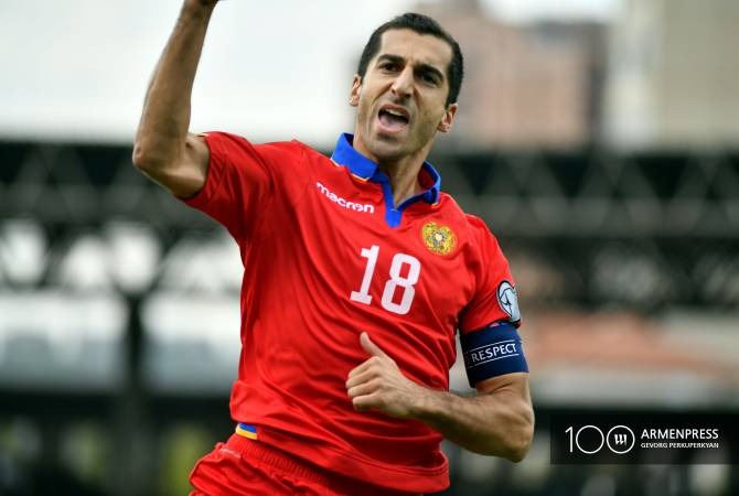 Генрих Мхитарян уже в 10-й раз объявлен лучшим футболистом Армении
