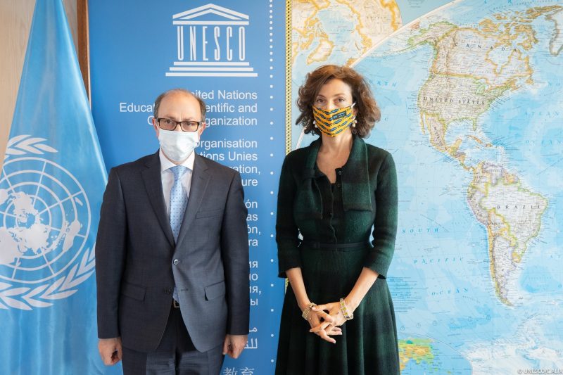 Ара Айвазян всттретился с гендиректором ЮНЕСКО Одри Азулай