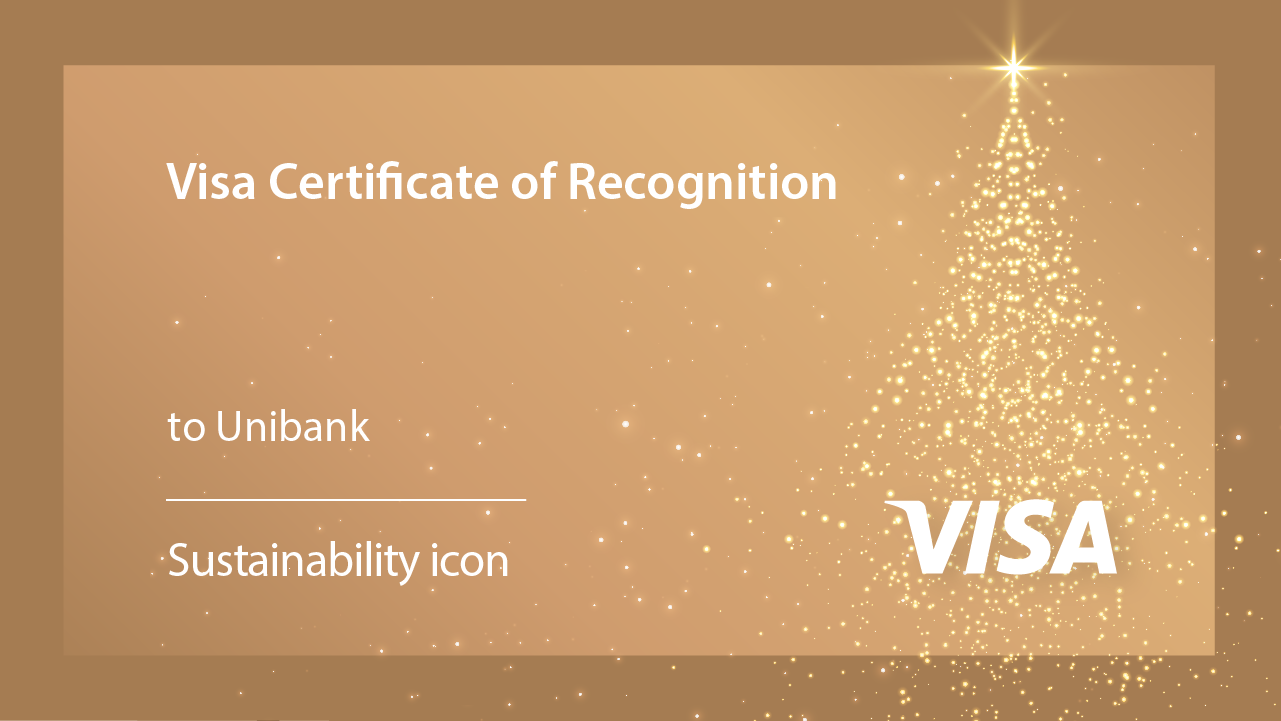 Юнибанк получил премию Visa «Sustainability Icon» 