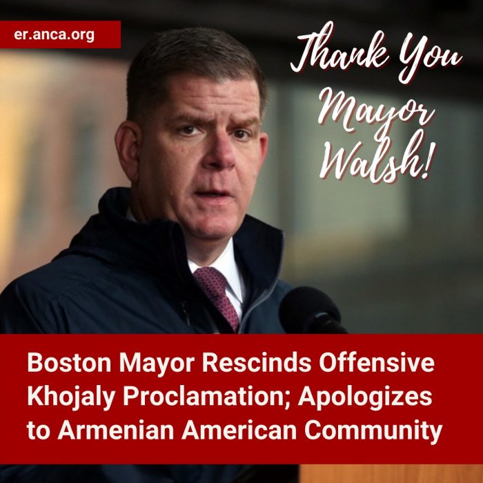 Мэр Бостона отменил декларацию, искажающую события в Ходжалу в 1992г и извинился перед армянской общиной