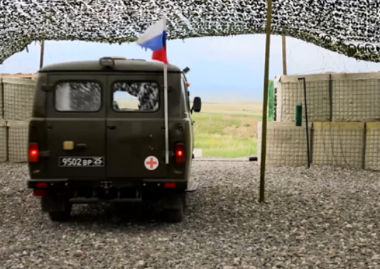Российские миротворцы провели плановую тренировку по безопасности на наблюдательных постах в Нагорном Карабахе