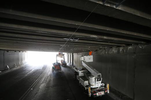 Модернизировано освещение туннеля на пересечении улицы Чаренца и Гетара