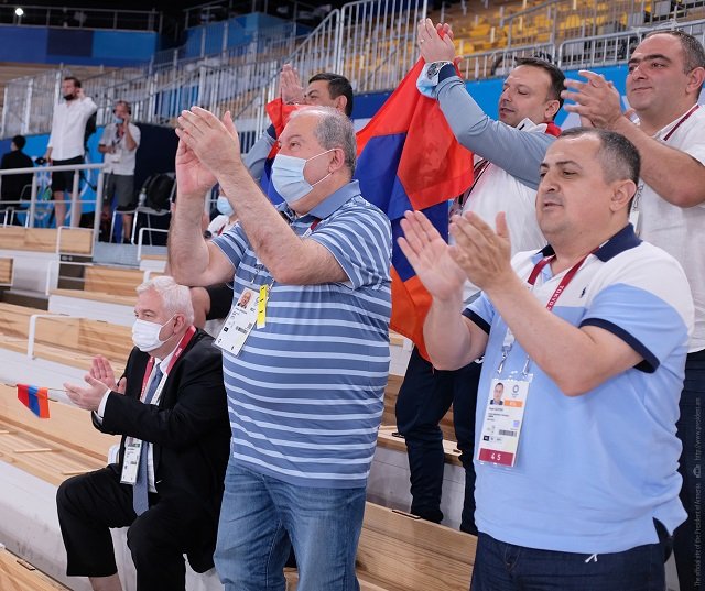 Армен Саркисян наблюдал за выступлением Артура Давтяна, представляющего нашу страну на летних Олимпийских играх