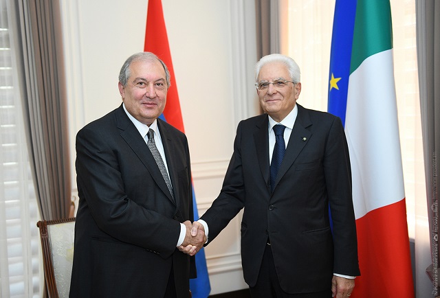 Италия с уверенностью смотрит в будущее отношений с Арменией – Президента Саркисяна поздравил Президент Италии Серджо Маттарелла