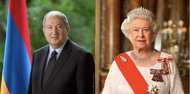 Королева Елизавета II направила поздравительное послание Президенту Республики Армену Саркисяну по случаю Праздника Независимости