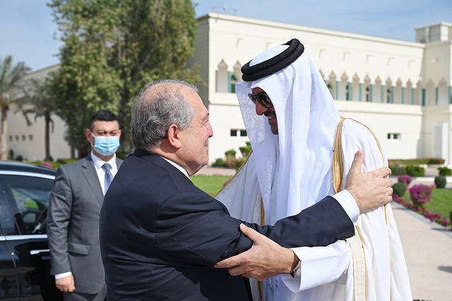 Президент Армении и Эмир Катара подчеркнули большой потенциал взаимодействия между двумя дружественными странами