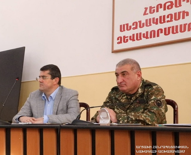 Президент Арцаха принял участие в заседании Военного совета Армии обороны